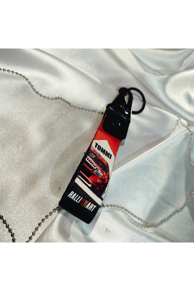 Tommi Rally Art Cloth Motor Keychain Good Quality Moto Accessory 15cm Double Sided Print