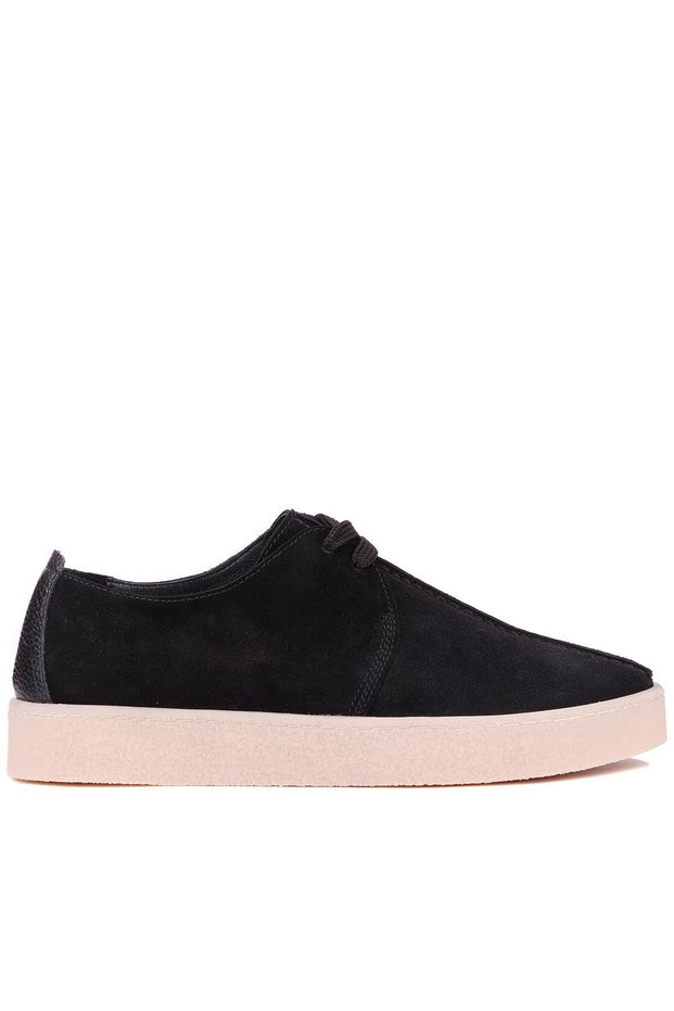 - Black Genuine Suede Lace-Up Men's Casual Shoes 666-21