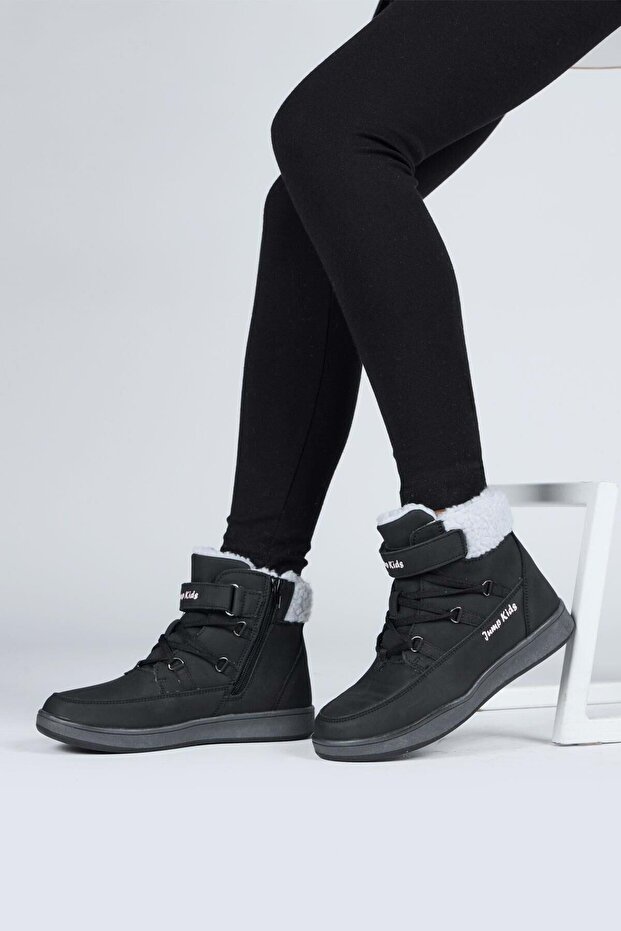 29180 Unisex Kaymaz Taban Çocuk Bot SİYAH - 7