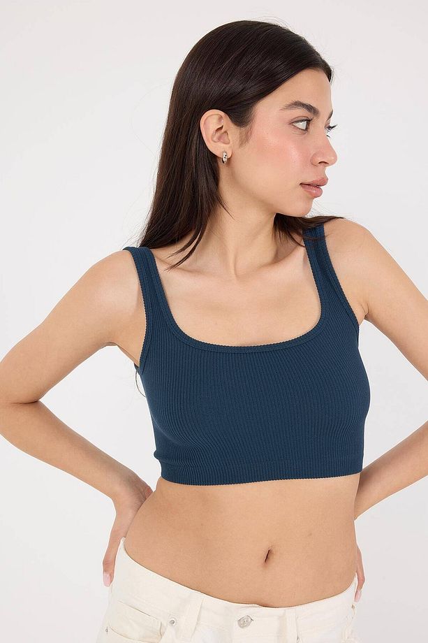 Kare Yaka Seamless Crop Atlet A0187-L5 - 3