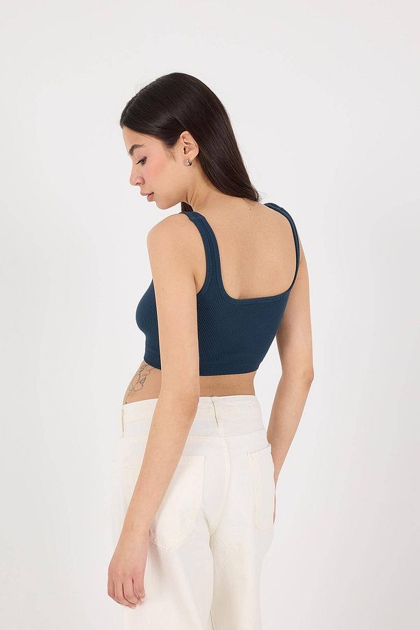 Kare Yaka Seamless Crop Atlet A0187-L5 - 4