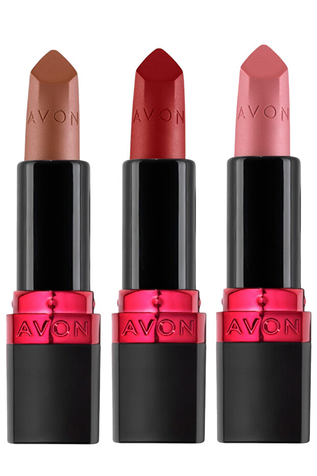 Ultra Matte Marvellous Mocha, Red Supreme and Pure Pink Triple Lipstick Pack
