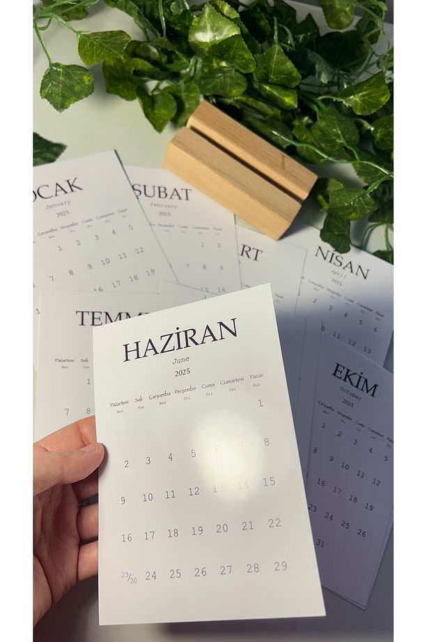 Sade Masa Takvimi, 2025 Sade Takvim, Modern Takvim, Sade 2025 Takvim, Öğretmenler Günü Hediye - 3