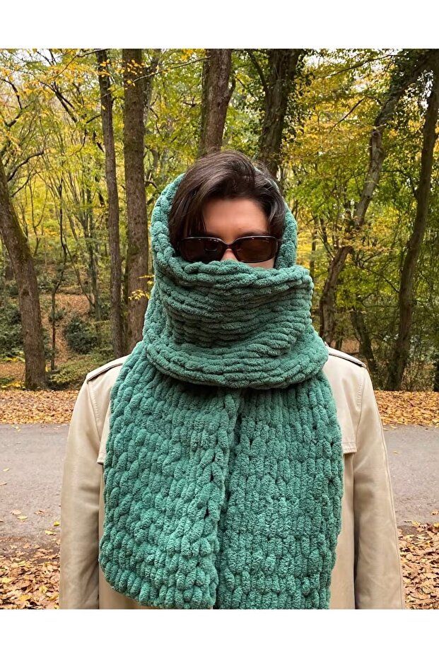 Puffy Peluş Atkı - 2