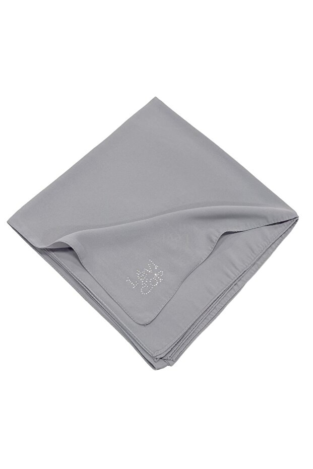 Medine İpeği Eşarp - Gümüş - 1