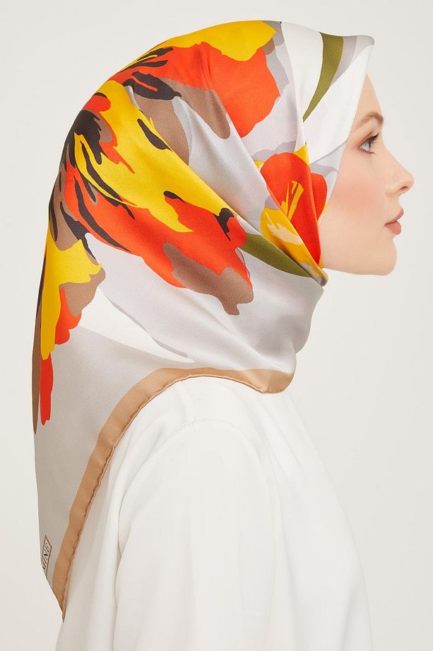 İpek Eşarp 2024 Kış - 9042-32 Twill - 3