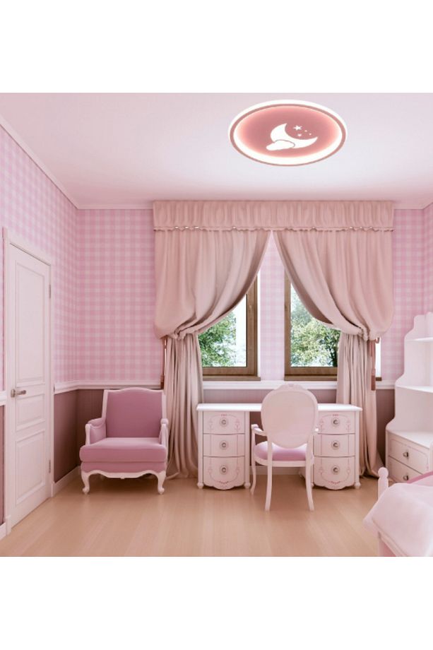 Plafonyer Avize Ay Dede Model Ø40 Cm Pembe - 1