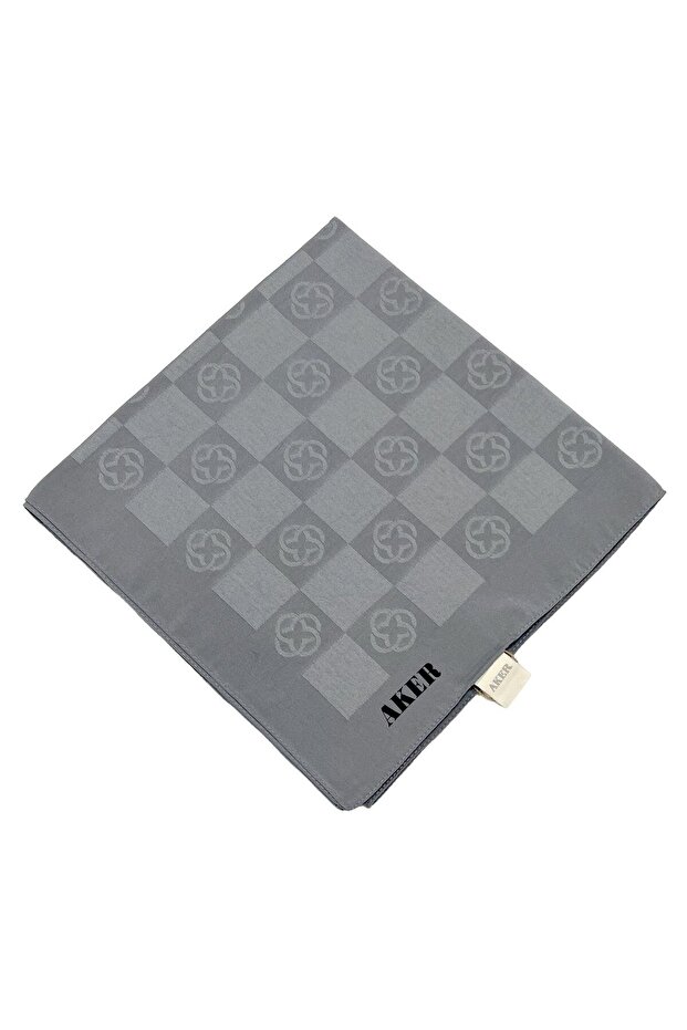 Eșarfă Monogram Check - Gri 973 - 1