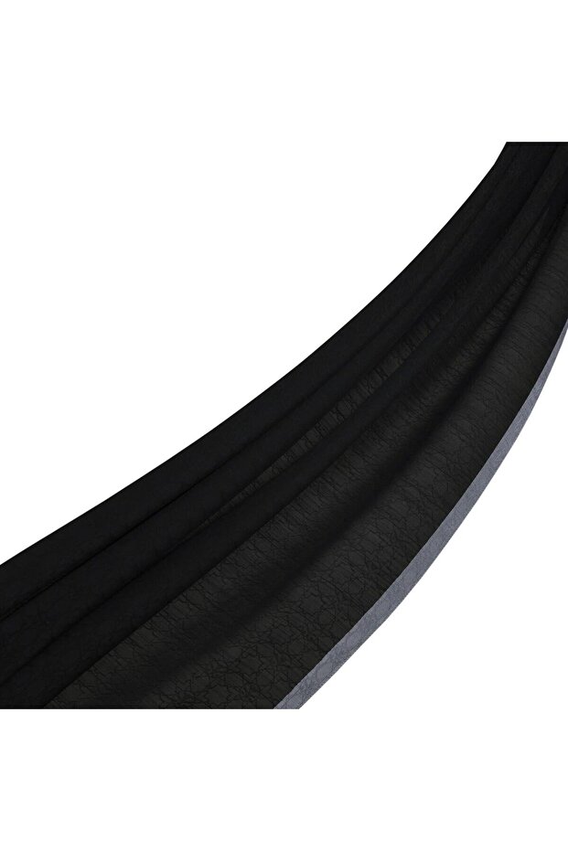 Şal Monogram - Negru Gri - 2