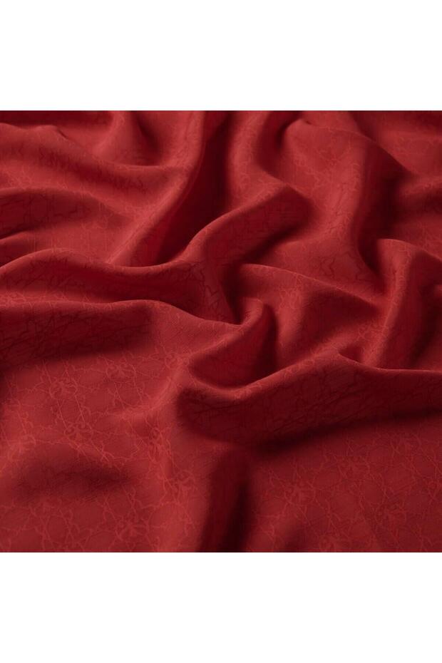 Monogram Şal - Kırmızı - 3