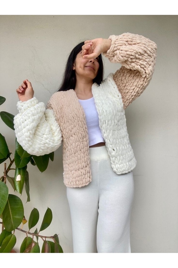 Puffy Peluş Hırka - 1