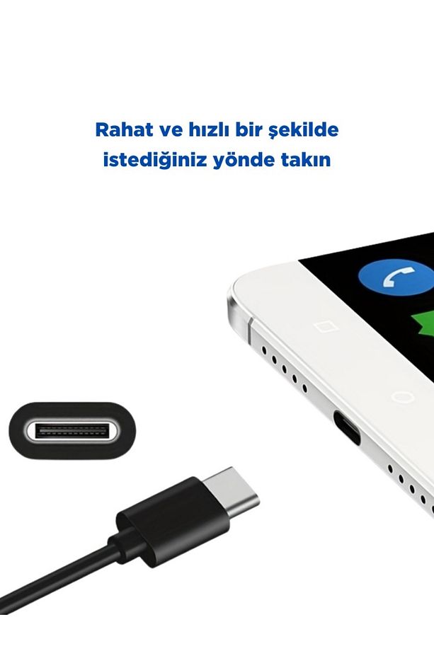 5v 2.0 Usb Type C -girişli Hızlı Şarj Ve Data Kablosu - 2