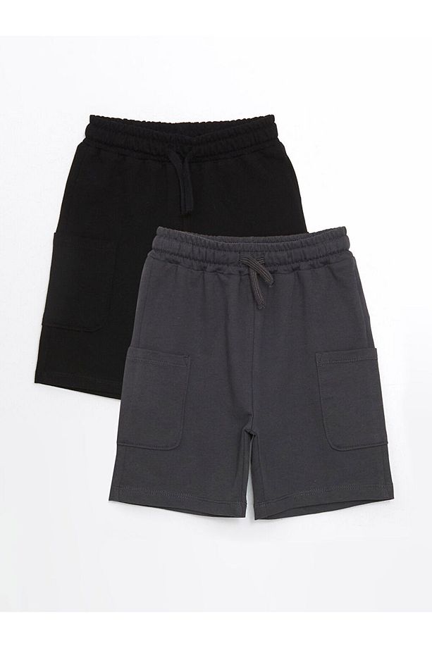 LCW Kids Beli Lastikli Erkek Çocuk Şort 2'li - 1