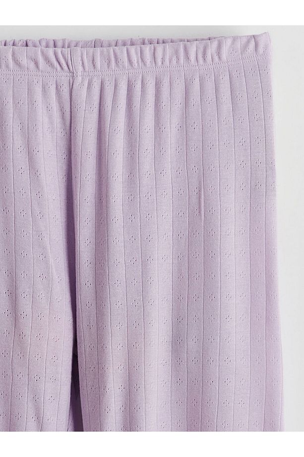 Bisiklet Yaka Kız Çocuk Pijama Takımı - 7
