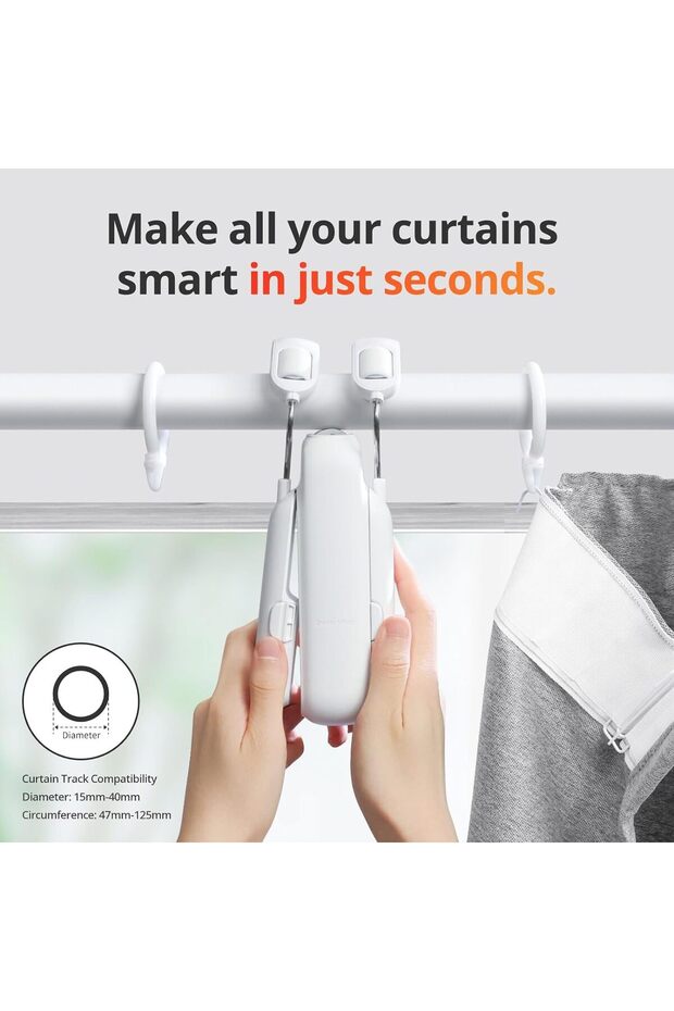 Rod 3 Smart Automatic Curtain Opener - Bluetooth Remote Control with App - 8