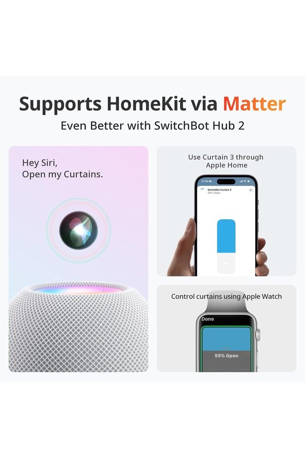 U Rail 3 Smart Automatic Curtain Opener Bluetooth Remote Control with App Timer - 3