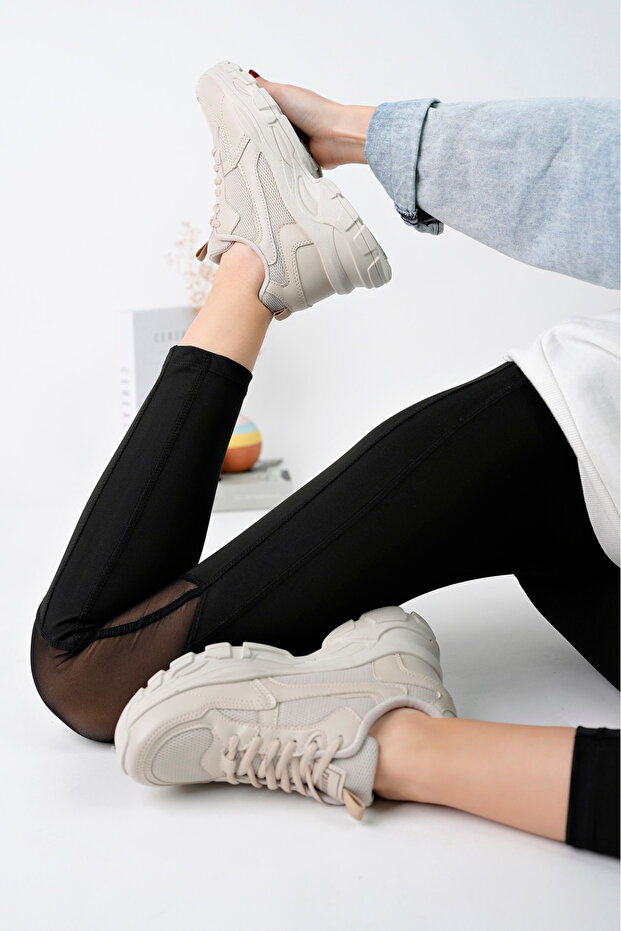Milano Bej Kadın Sneaker - 3
