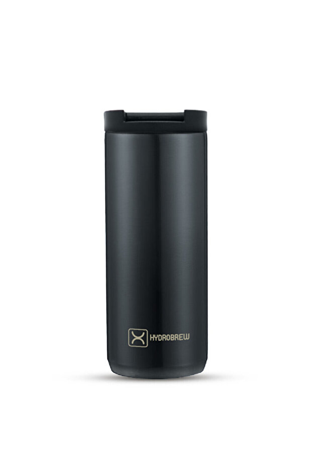 Double Wall Insulated Tumbler Water Bottle - Black, 400ml