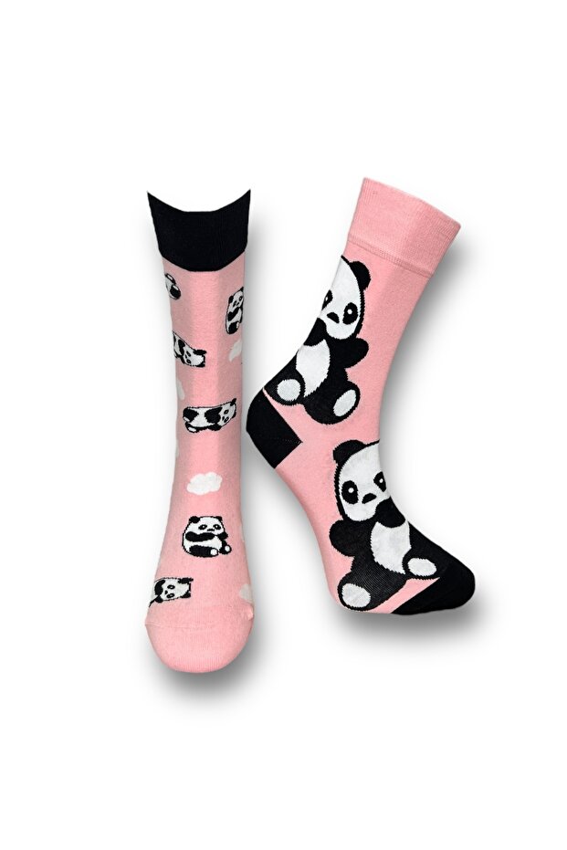 5'li Unisex Esnek Hayvan Unicorn Flamingo Desenli Karışık Renkli Nefes Alabilen Soket Çoraplar - 4