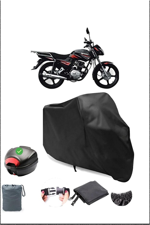 Black Yuki Forza 100 Rear Bag Compatible Waterproof Motorcycle Cover