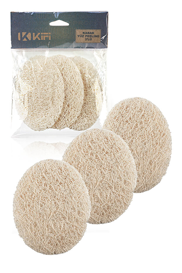 Natural Pumpkin 3-Pack Facial Peeling Fiber Kf9090