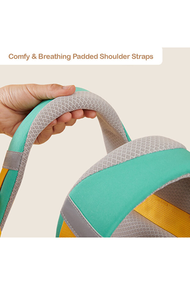 حقيبة ظهر مدرسية مقاس 16 بوصة - خضراء - 4