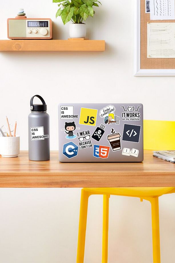 Yazılım & Yazılımcı Temalı Laptop Notebook Tablet Sticker Set 1 - 5
