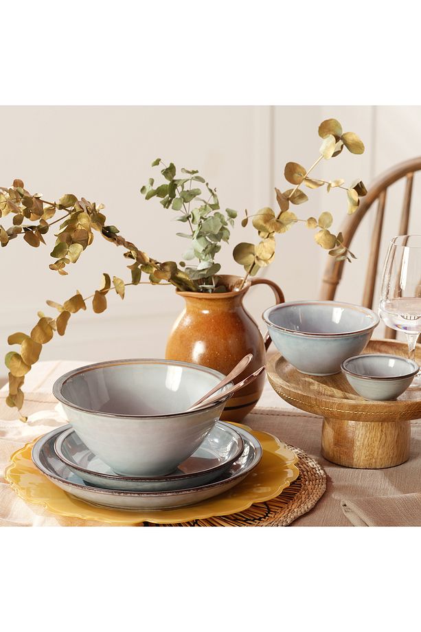 Lılıng Stoneware Çukur Tabak 19 Cm Mavi - 2