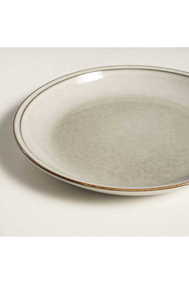 Lılıng Stoneware Yemek Tabağı 24 Cm Bej - 4