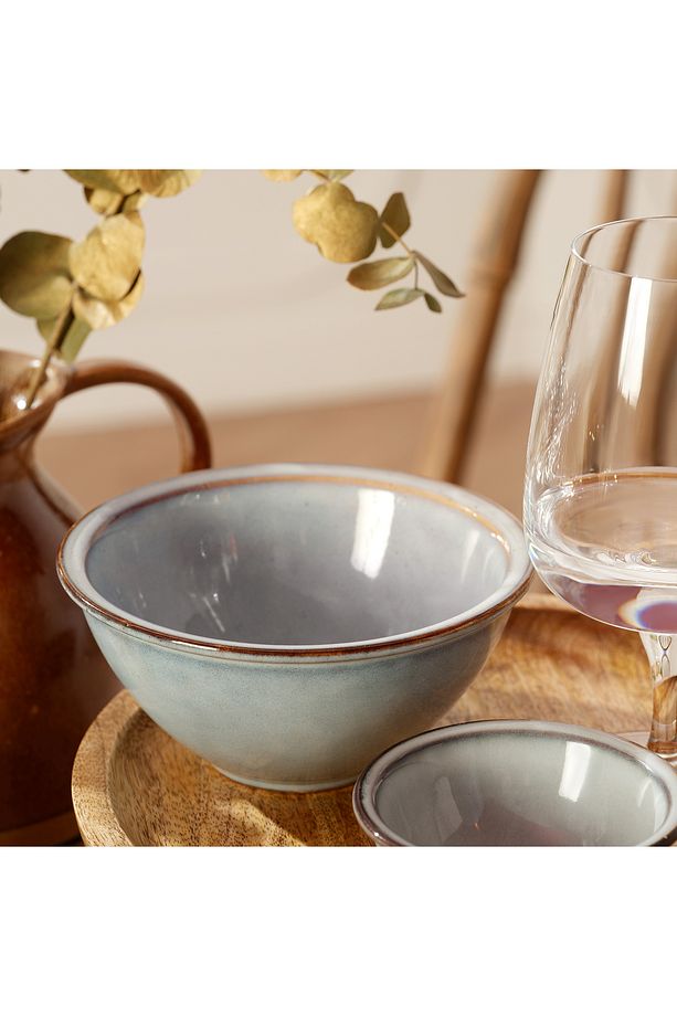Lılıng Stoneware Çukur Tabak 19 Cm Mavi - 6