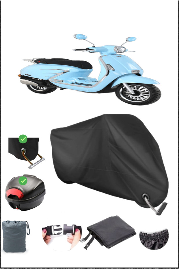 Black Rks Bitter 50 Rear Bag Lock Compatible Waterproof Canvas (Motorcycle)