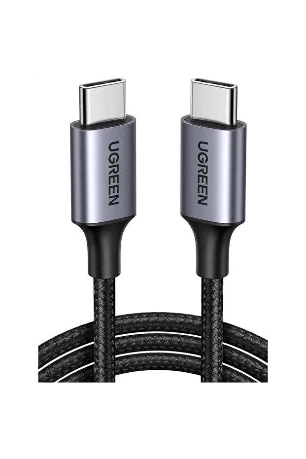 Usb-c 60w 3a Qc Pd Örgülü Hızlı Şarj Kablosu 1 Mt Siyah 50150 - 1