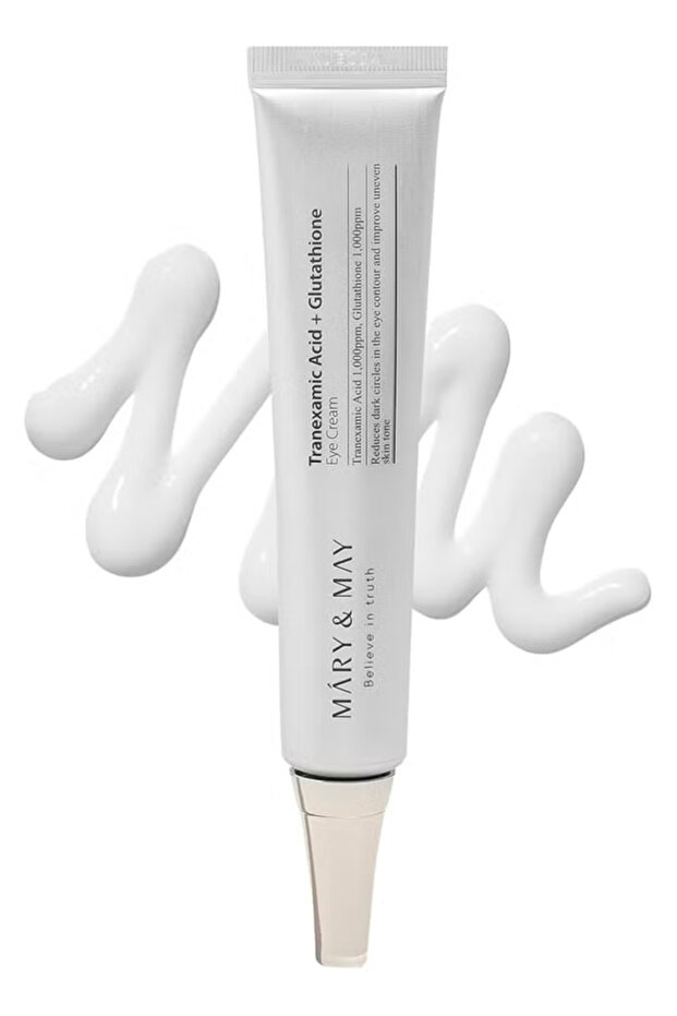 Mary&May Tranexamic Acid + Glutathione Eye Cream, Tranexamic Acid 1.05 Fl Oz / 30ml | Reduces Dark