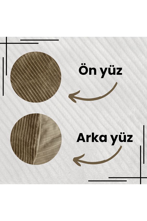 Fitilli Kadife Döşemelik Acık Kahve Kumaş Koltuk, Berjer, Kırlent Için Döşemelik Kumaşı Oekoteks100 - 5