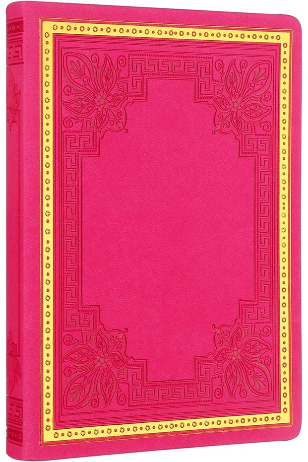 1181 Vintage Old Book - 14x20cm, 80gr, Lined Fuchsia Notebook