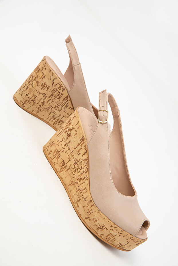 Damskie Buty Na Koturnie - Skóra 20240 - 5