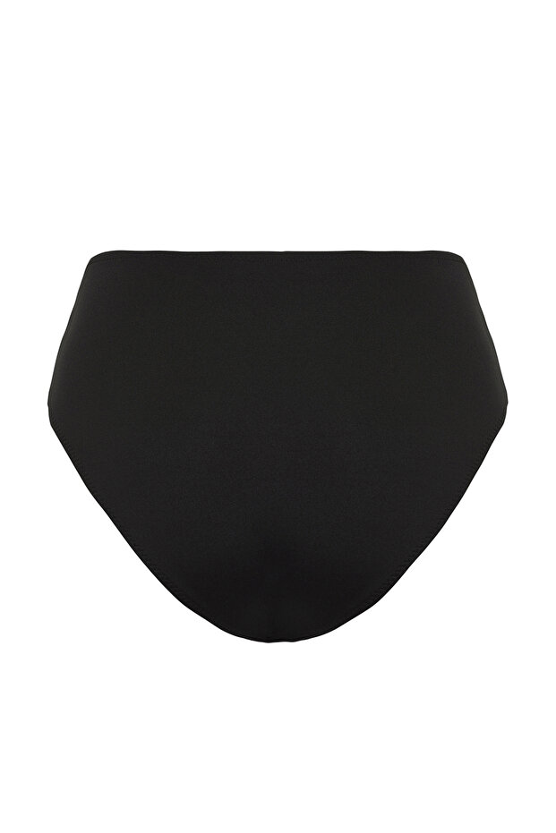 Siyah Yüksek Bel Hipster Basic Bikini Altı TBESS25BA00022 - 7