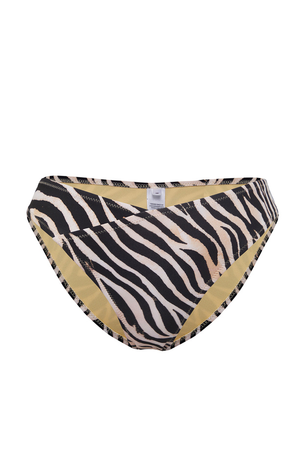 Zebra Desenli V Kesim Regular Normal Bel Bikini Altı TBESS21BA0168 - 5