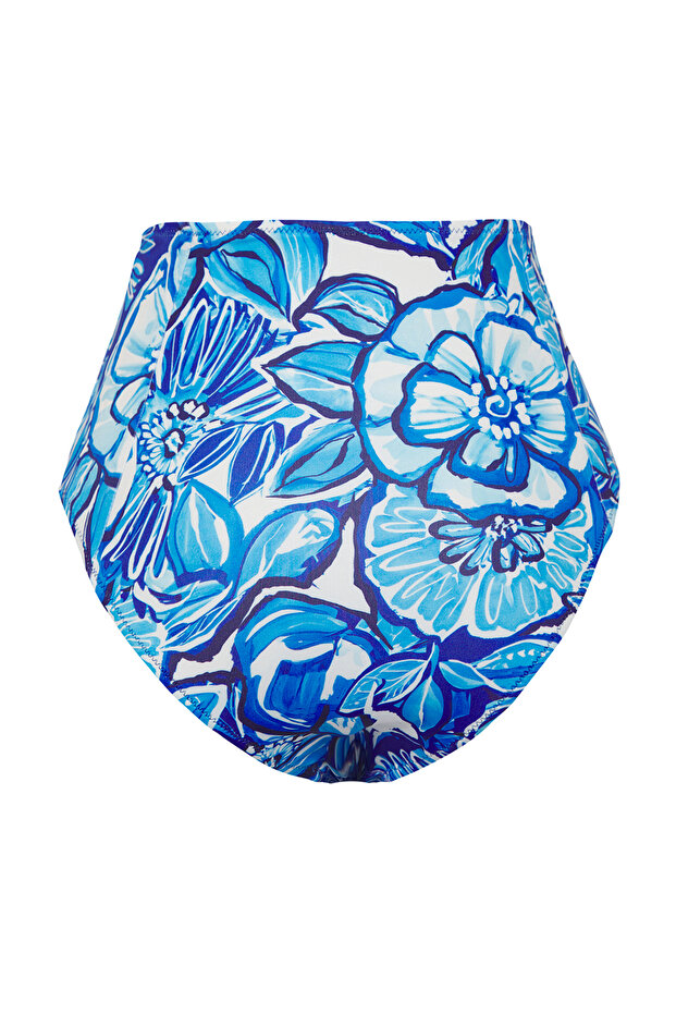 Çiçek Desenli Hipster Süper Yüksek Bel Bikini Altı TBESS21BA0070 - 6