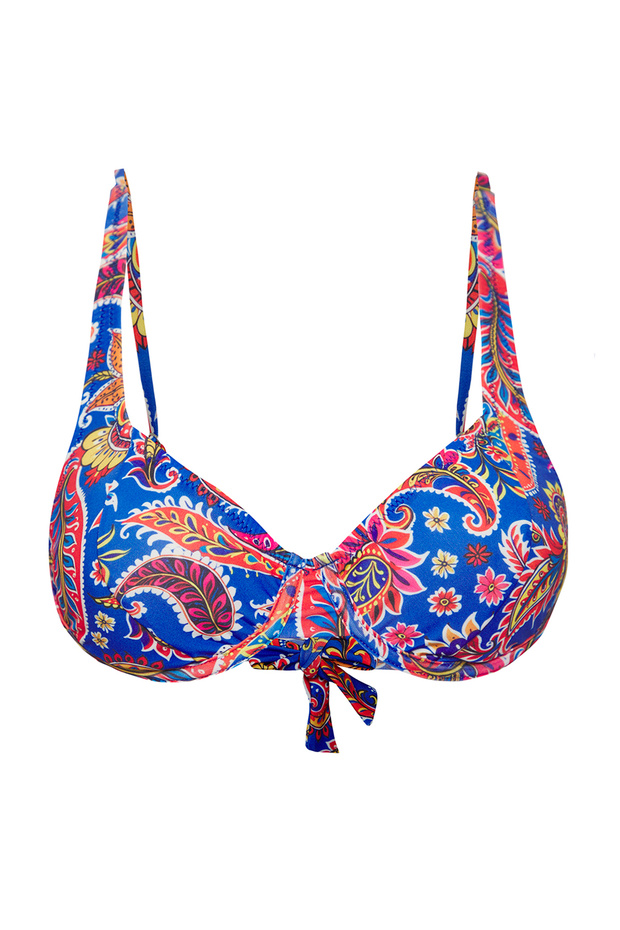 Çiçek Desenli Balconette Kaplı Bikini Üstü TBESS24BU00121 - 4