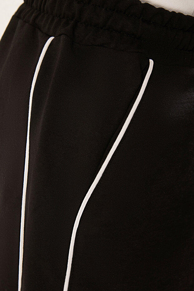 Siyah Regular/Normal Kesim Biyeli Şort & Bermuda TMNSS25SR00024 - 4