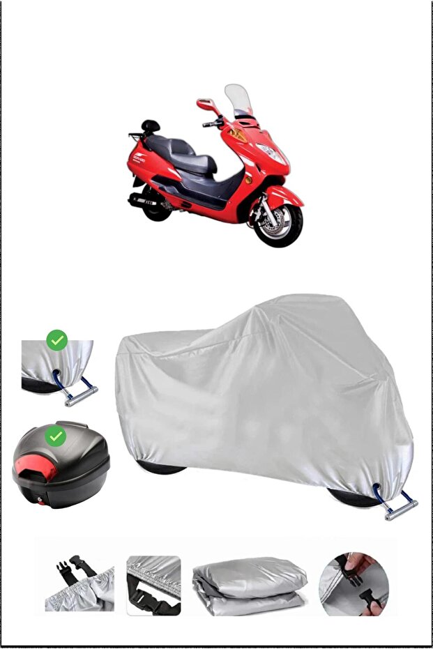 Dorado Sandor150 Backpack Lock Compatible Waterproof Motorcycle Canvas-Gray