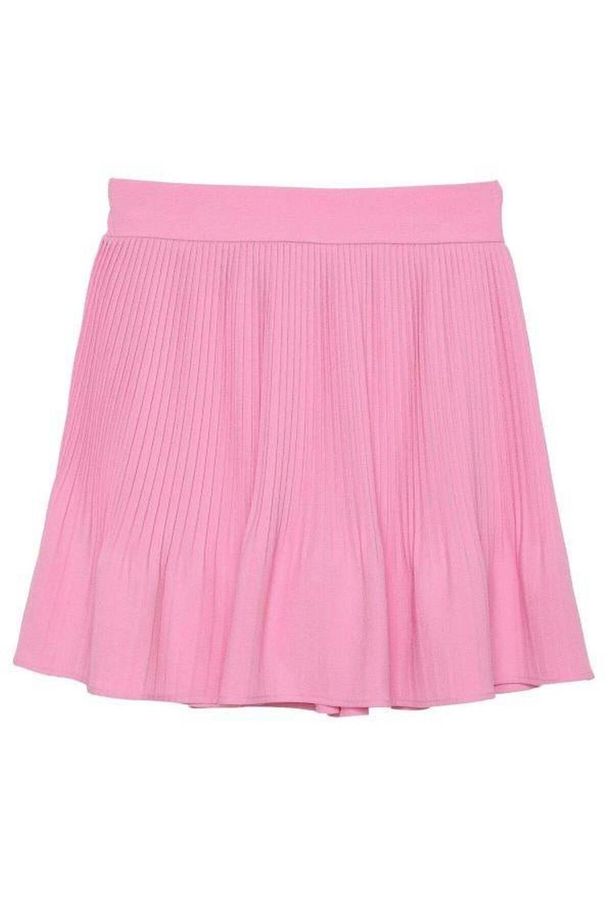 40801 Pileli Şort Etek Pembe - 1