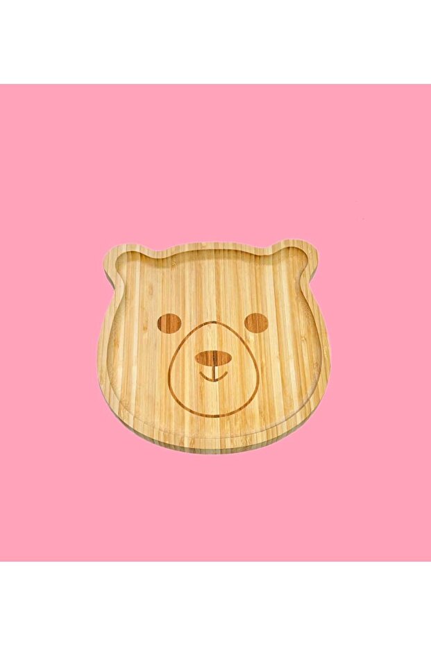 Bambu Ayıcık Model Bebek-Çocuk Yemek Tabağı Mama Tabağı - 1