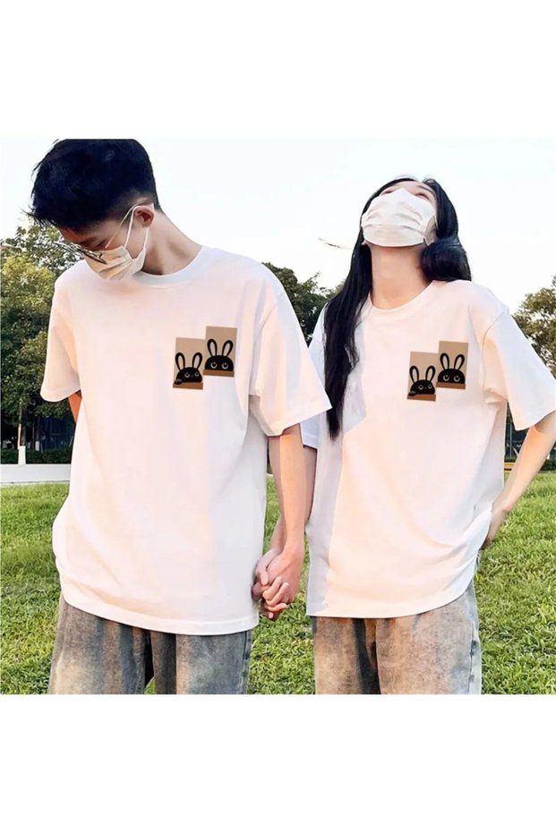 Cotton 2Pcs Tir Harajuku Style Couple Lover Combinations Couple Clothing New Season