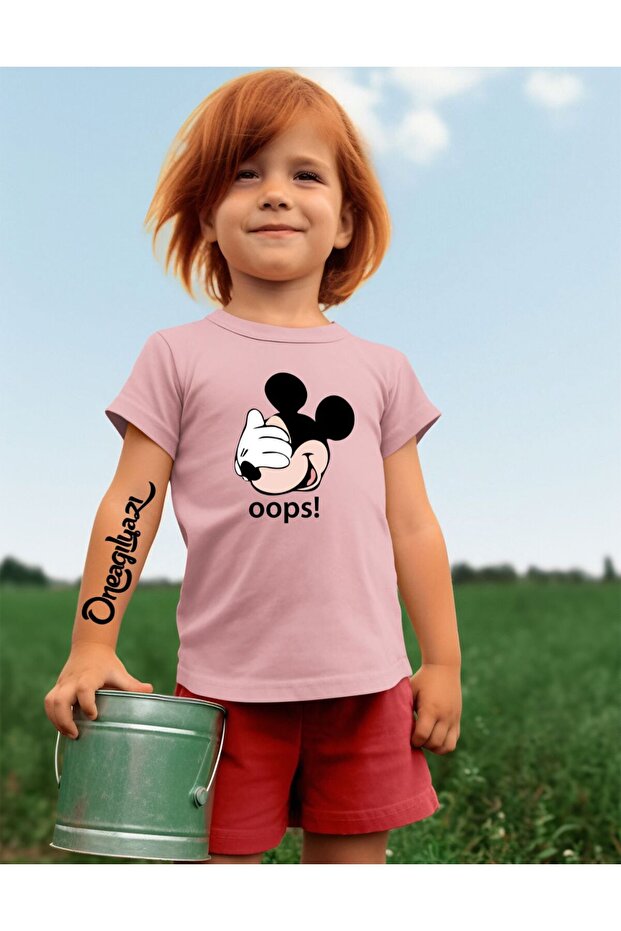 Mick Mause Printed Girl's Oversize T-Shirt