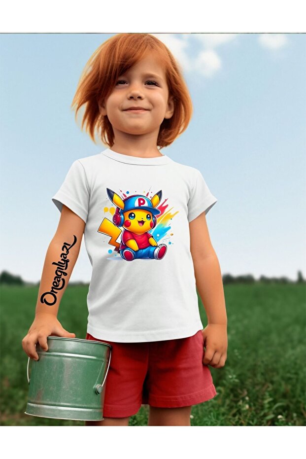 Pikachu Printed Girl's Oversize T-Shirt
