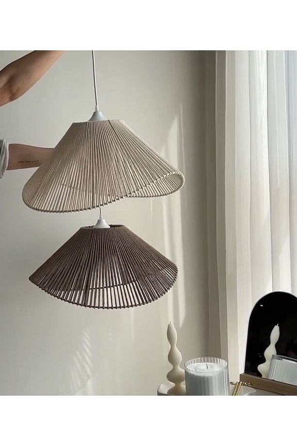LUMİNART İskandinav Rustik Tarz Bohem avize Makrome avize Salon avize Yatak Odası Avize - 4