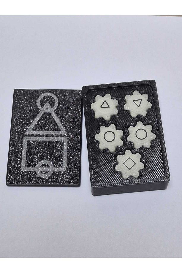 Squid Game Gonggi 5 Taş Oyun Seti Kutulu Fosforlu - 6
