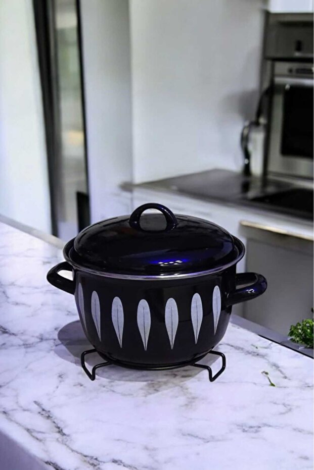 مظلة سوداء مستديرة، قاعدة، طاولة حماية، مقاومة للحريق، مقاومة للصدأ، عرض تقديم معدني - 2